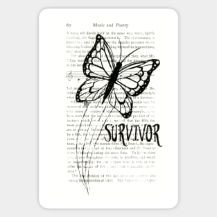 Survivor- black design Sticker